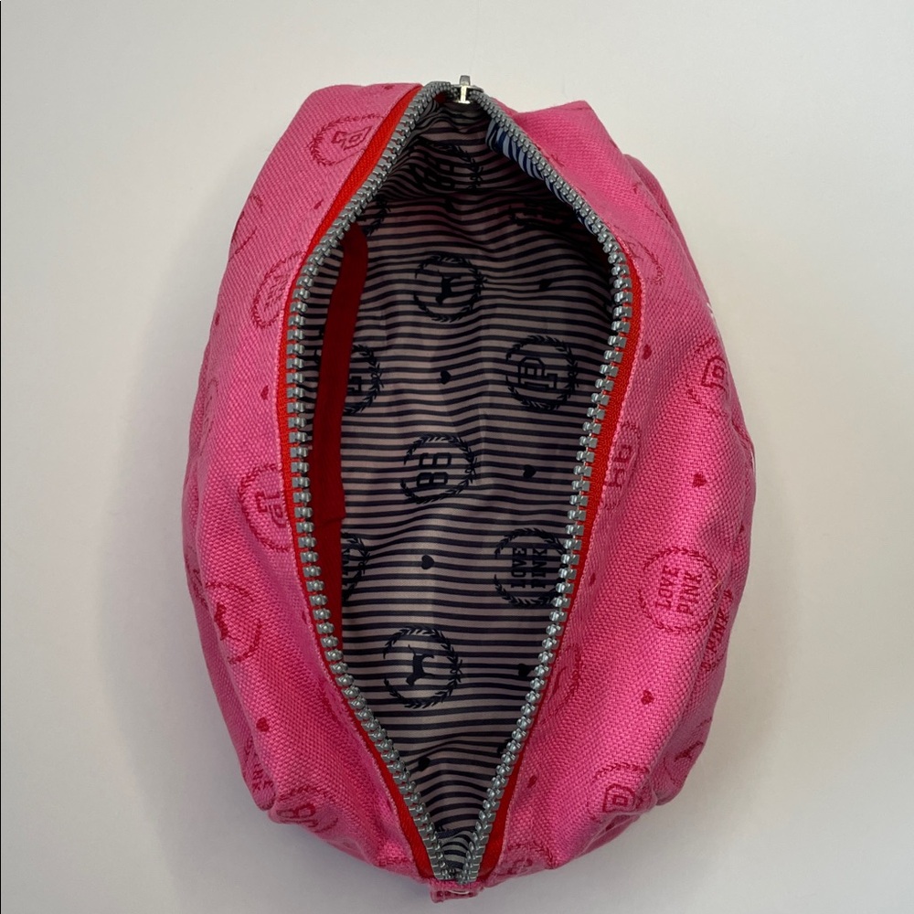Vintage PINK Victoria's Secret Pink Crest Canvas Cosmetic Bag.  Y2K-era. - Picture 6 of 7
